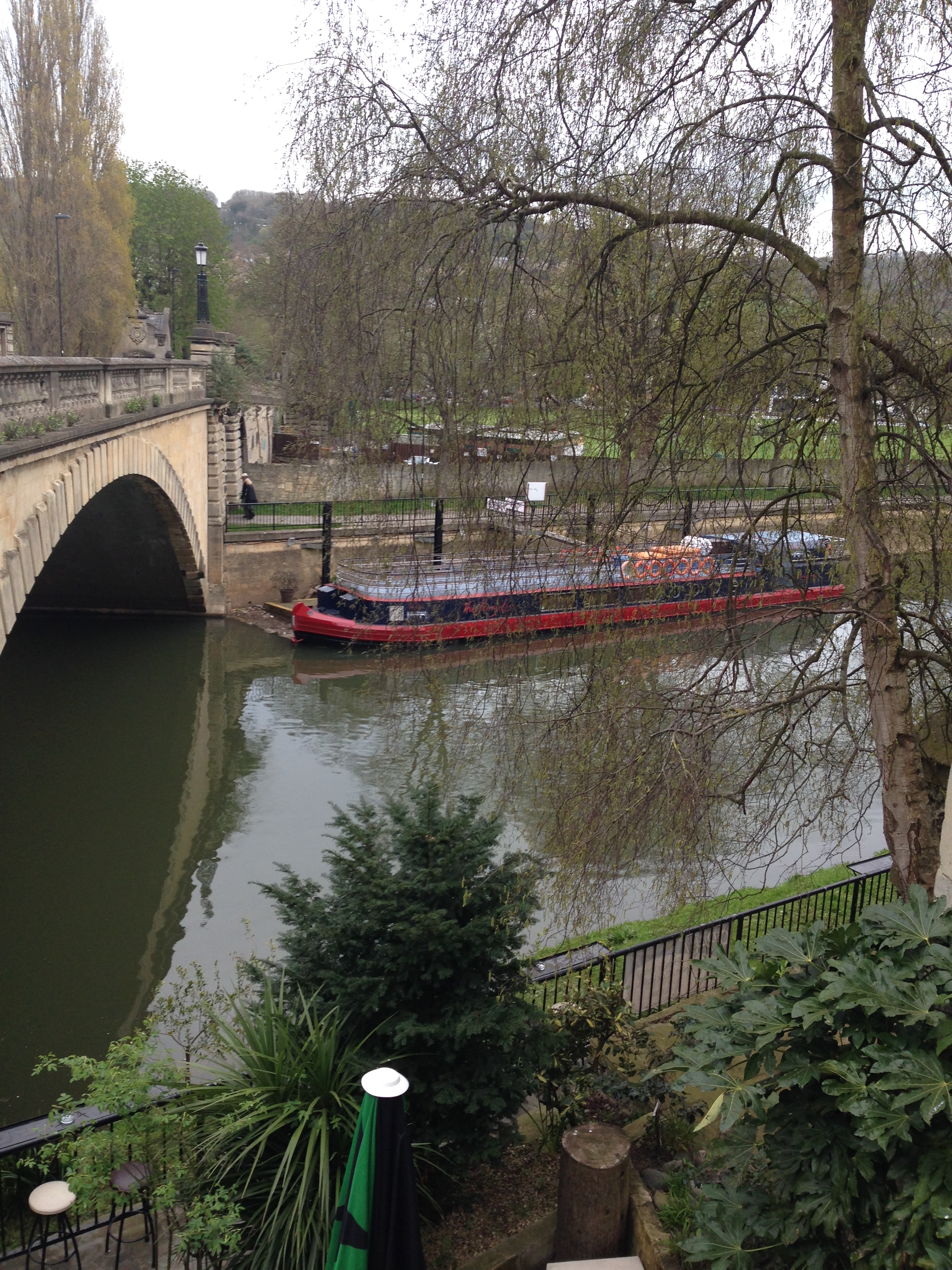 View from the riverside bar that is downstairs from Maggie's flat. 