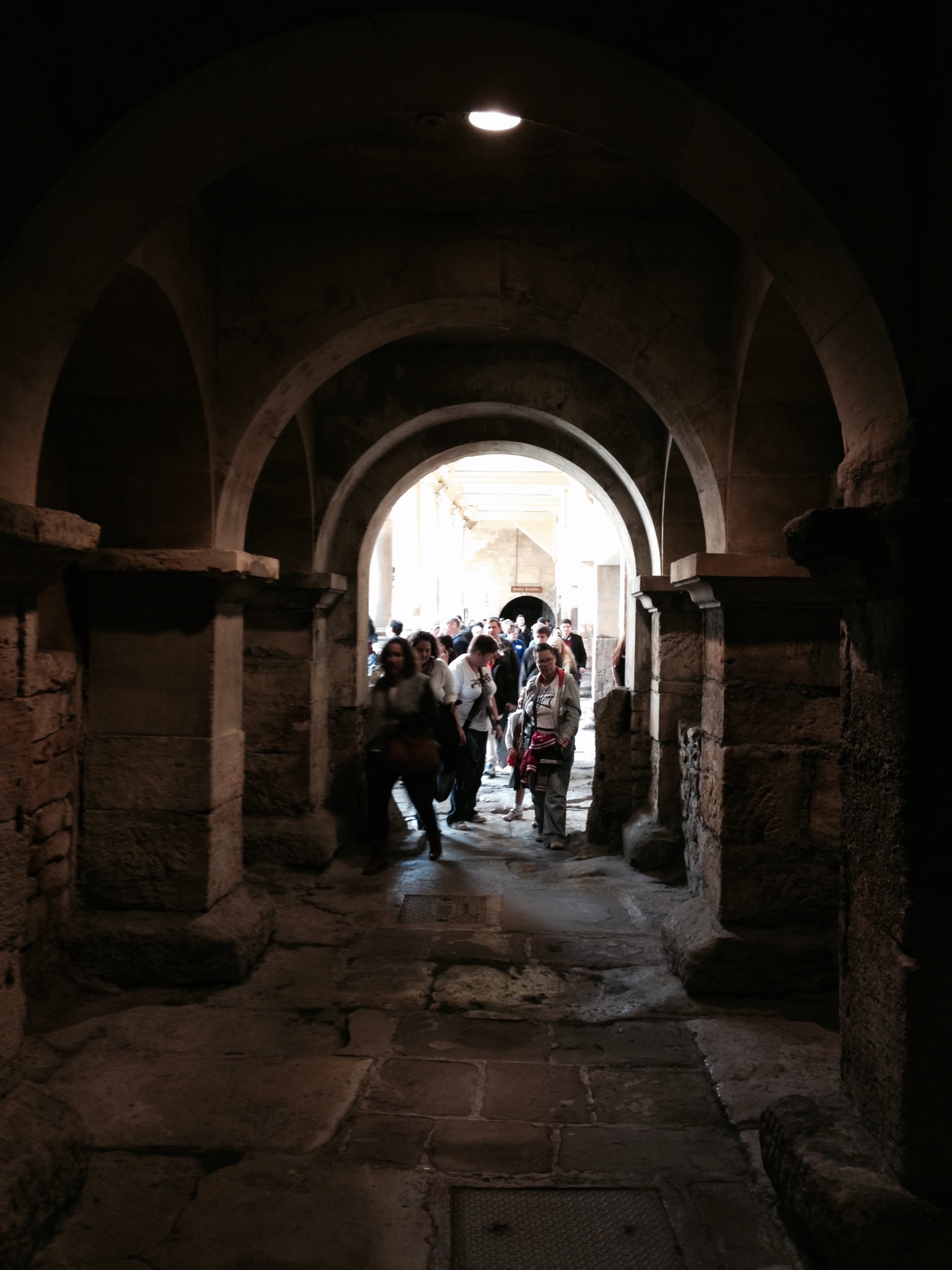 Only intact Roman colonnade in Britain. It stretches the entire length of the baths. 