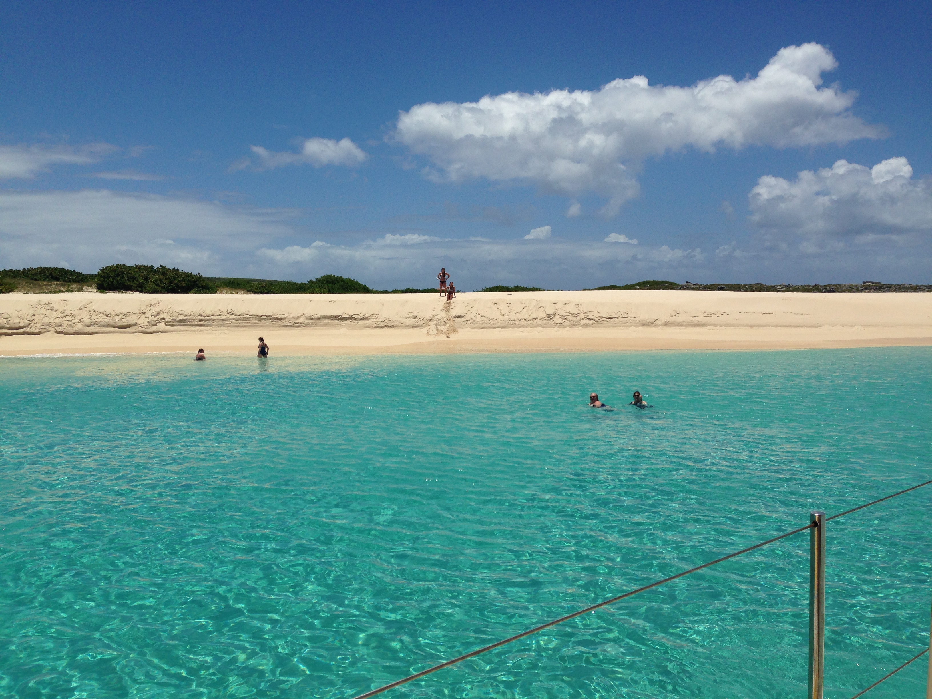 I honor my sisters by not posting their photos on this blog, but here is a deserted beach we visited one day and inhabited, alone, for an hour or so. 