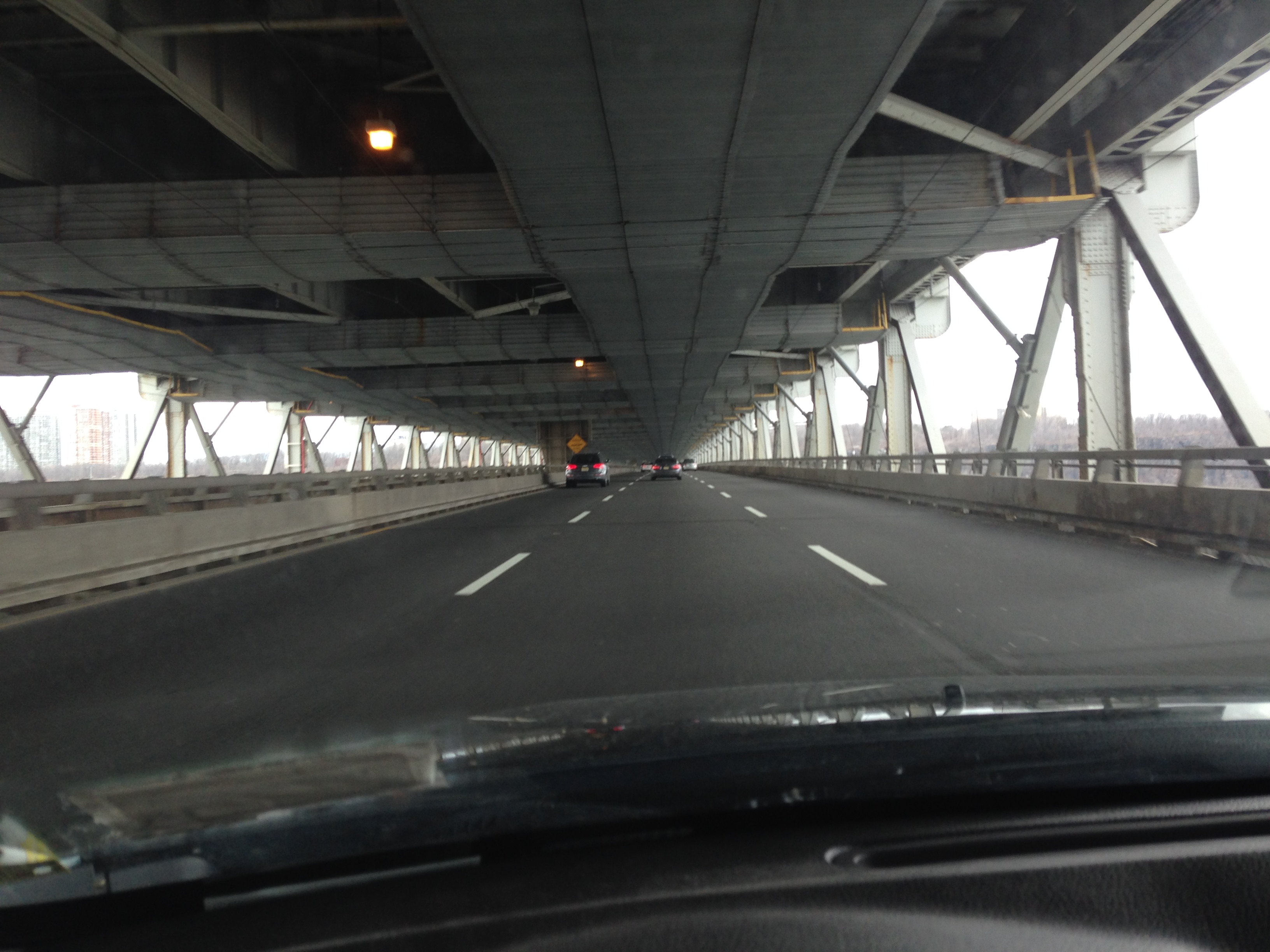 Crossing the GW bridge.