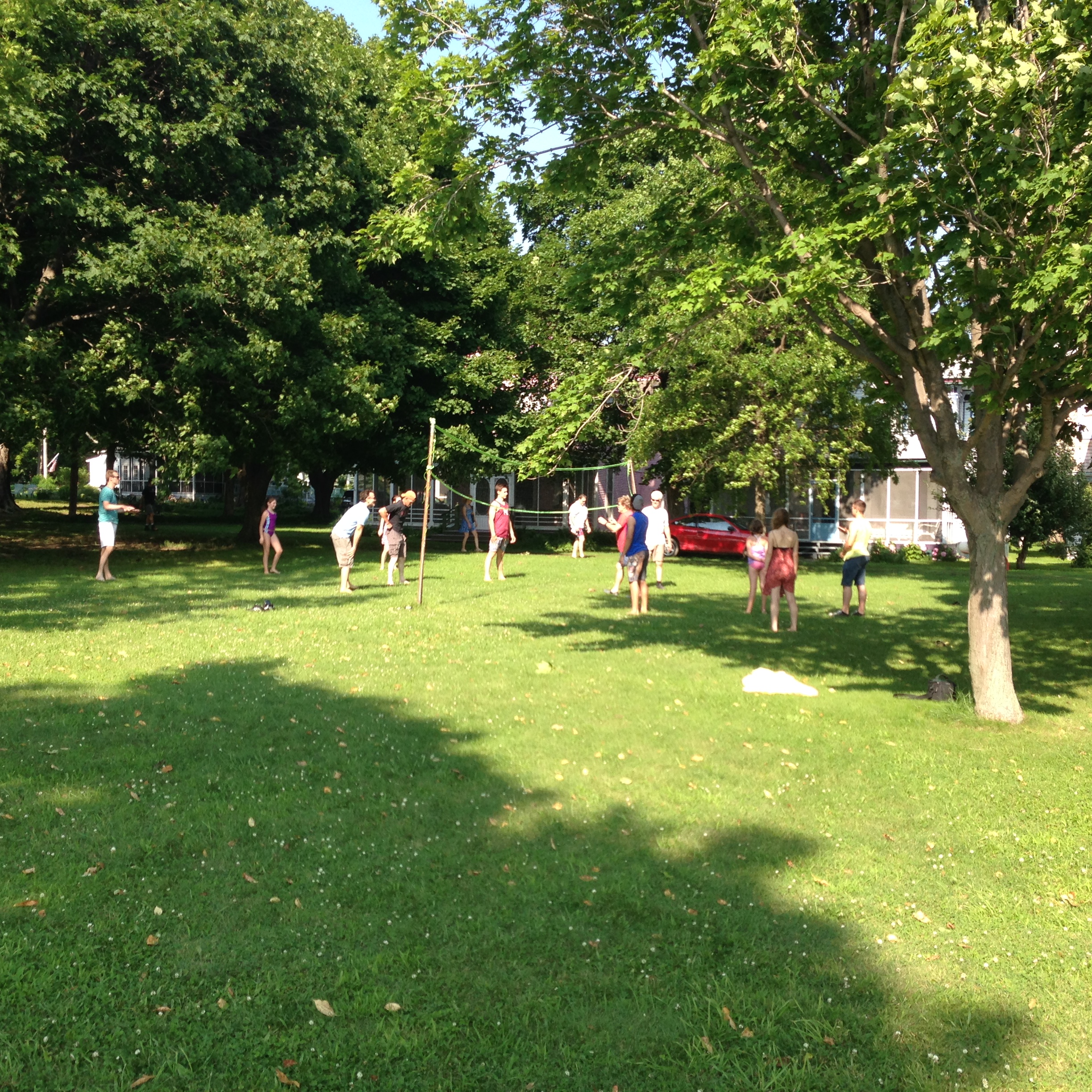 Volleyball in the hot sun.